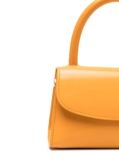 By Far Mini Rounded Top-handle Tote Bag In Orange