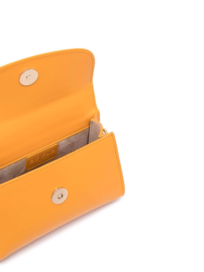 By Far Mini Rounded Top-handle Tote Bag In Orange