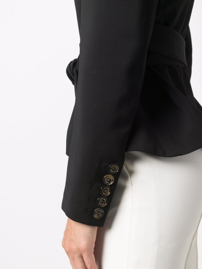 Shop Alexandre Vauthier Single-breasted Belted Blazer In Schwarz