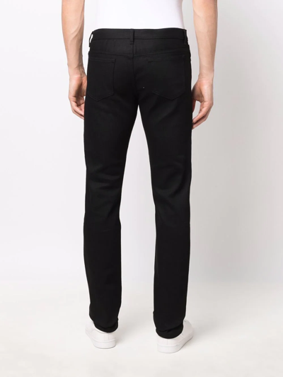 Shop Apc Mid-rise Slim-fit Jeans In Schwarz