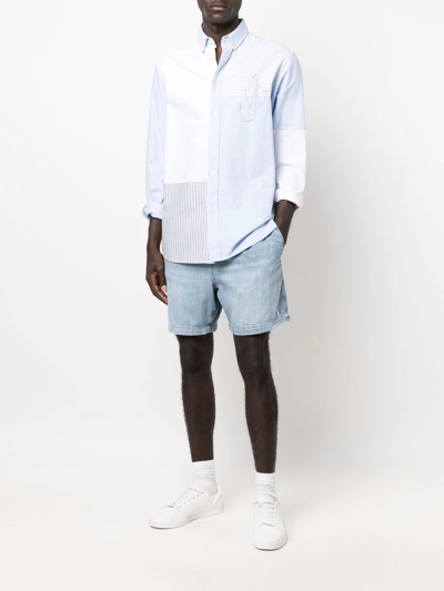 Shop Polo Ralph Lauren Drawstring-waist Denim Shorts In Blau