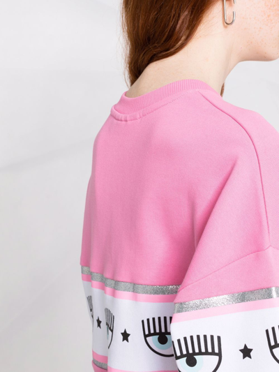Shop Chiara Ferragni Logomania Logo-print Relaxed Sweatshirt In Rosa