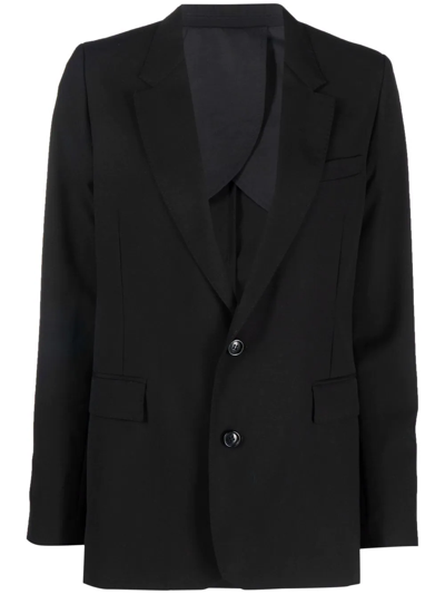 Shop Ami Alexandre Mattiussi Single-breasted Tailored Blazer In Black