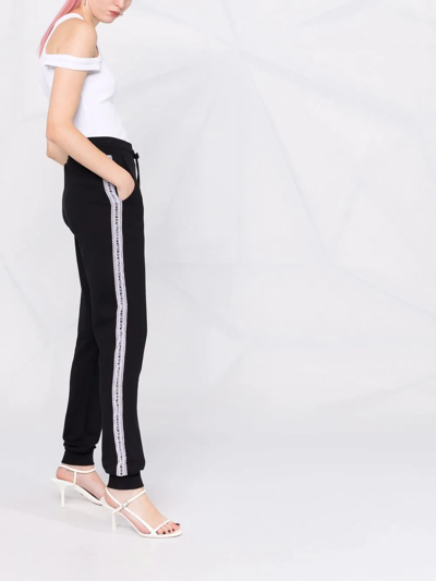Shop Karl Lagerfeld Logo Tape Track Pants In Black
