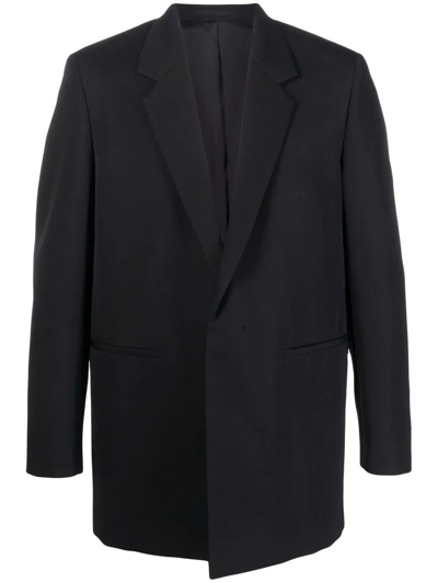 Shop Jil Sander Notched-lapels Single-breasted Blazer In Black