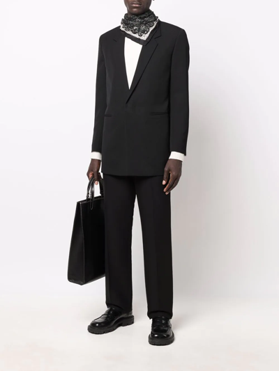 Jil Sander Notched-lapels Single-breasted Blazer In Black