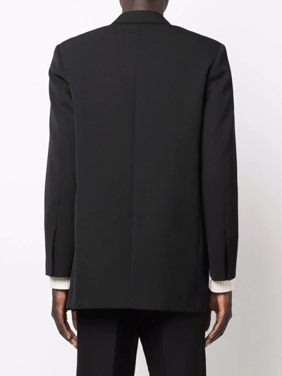 Shop Jil Sander Notched-lapels Single-breasted Blazer In Black