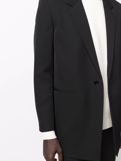 Shop Jil Sander Notched-lapels Single-breasted Blazer In Black