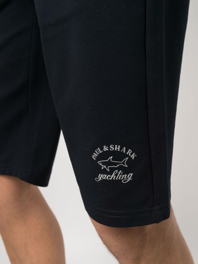 Paul & Shark Logo Bermuda Shorts In Blue