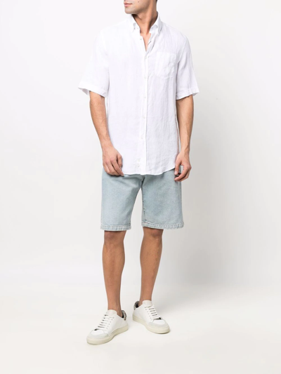Shop Paul & Shark Short Sleeve Shirt In White