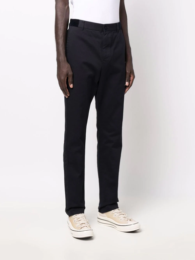 Shop Sacai Straight-leg Tailored Trousers In Blue