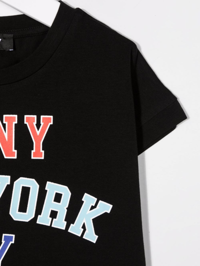 Shop Dkny Logo-print T-shirt In Black
