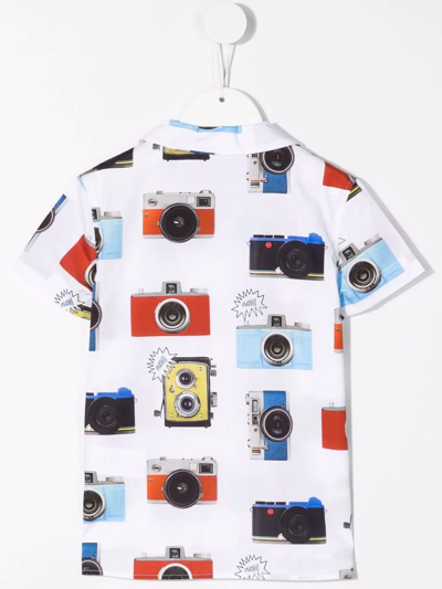 Shop Paul Smith Junior Camera-print Shirt In White