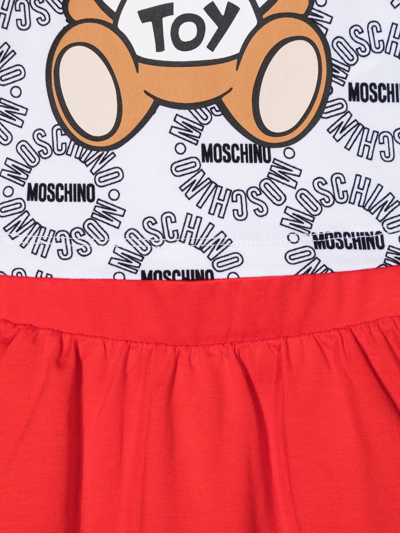 Shop Moschino Stripe-trim Skirt In Red