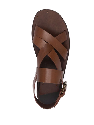 Shop Officine Creative Kontraire Strappy Sandals In Brown