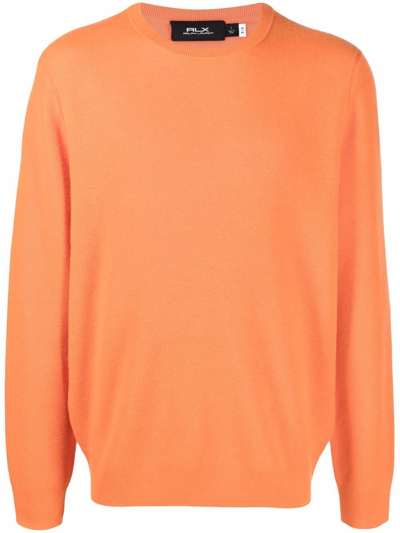 Shop Polo Ralph Lauren Crew-neck Cashmere Pullover In Orange