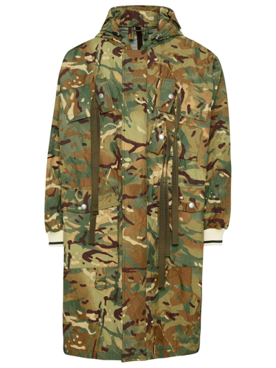 Shop Dolce & Gabbana Green Nylon Camouflage Jacket