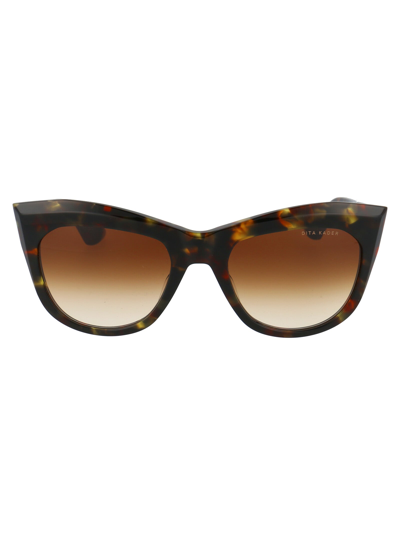 Shop Dita Sunglasses In Haute Tortoise W/ Brown To Clear