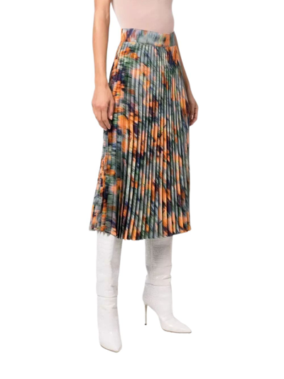 Shop Off-white Women's Orange Viscose Skirt
