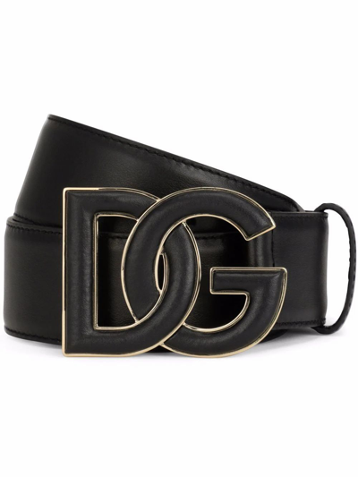 Shop Dolce E Gabbana Women's Black Leather Belt