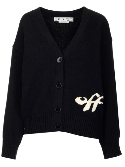 Shop Off-white Women's Black Other Materials Cardigan