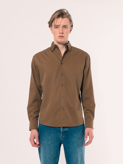 Shop Amendi Jon Shirt In Brown