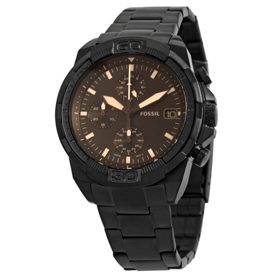 Shop Fossil Bronson Chronograph Quartz Black Dial Men's Watch Fs5851