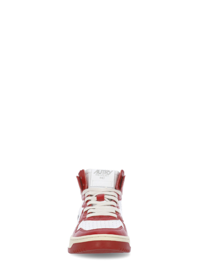 Shop Autry Sneakers In Bicolor Rosso