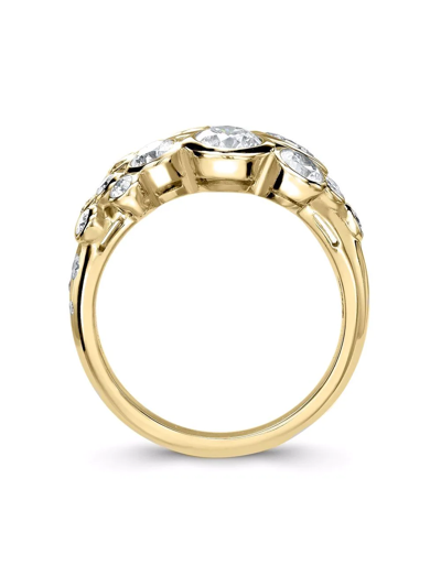 Shop Pragnell 18kt Yellow Gold Bubbles Diamond Dress Ring