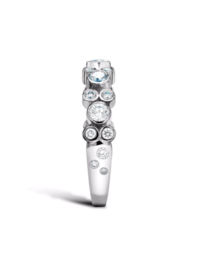Shop Pragnell 18kt White Gold Bubbles Diamond Band Ring In Silver