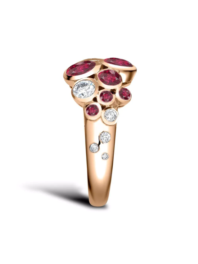 Pragnell 18kt Rose Gold Bubbles Ruby And Diamond Dress Ring In Pink