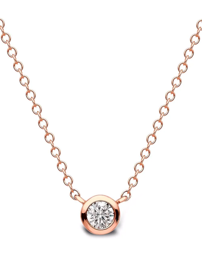 Shop Pragnell 18kt Rose Gold Sundance Diamond Necklace In Pink