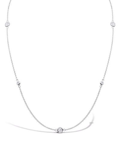 Shop Pragnell 18kt White Gold Sundance Diamond Pendant Necklace In Silver