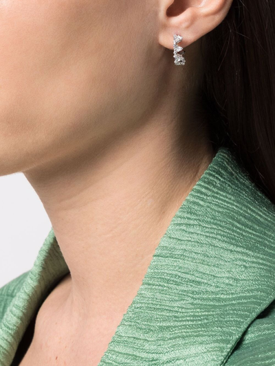 Swarovski Millenia Mini Hoop Earrings In White