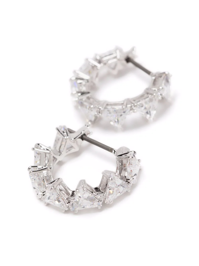 Swarovski Millenia Mini Hoop Earrings In White