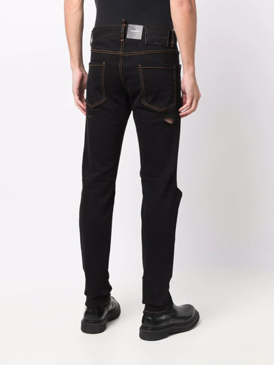Dsquared2 Distressed-effect Jeans In Black