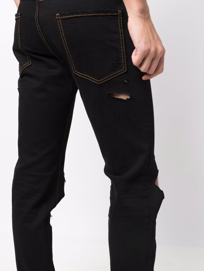 Dsquared2 Distressed-effect Jeans In Black