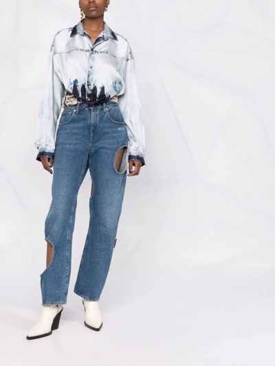 Diesel Long-sleeve Denim Shirt In Blue