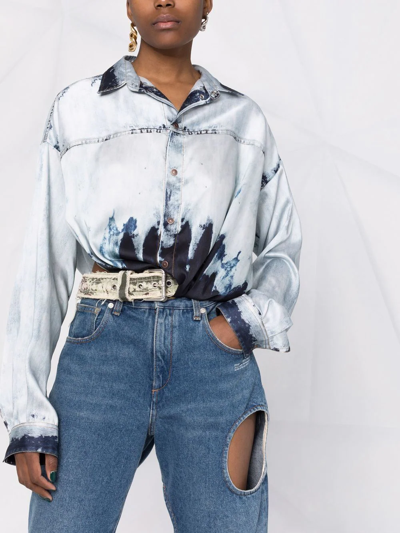 Diesel Long-sleeve Denim Shirt In Blue