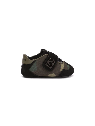 Dolce & Gabbana Camouflage-print Low-top Sneakers In Green