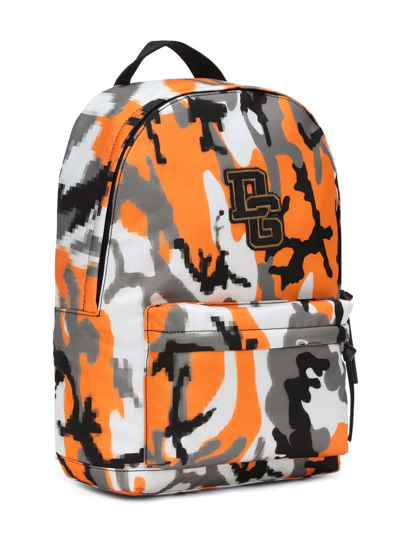 Dolce & Gabbana Camouflage Print Backpack In Black
