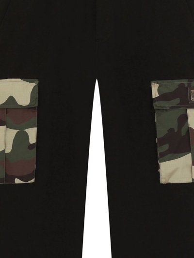Shop Dolce & Gabbana Camouflage-print Track Trousers In Black