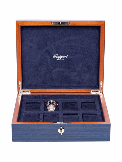 Rapport Brompton Eight Watch Box In Blue