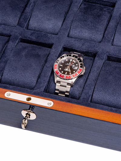 Rapport Brompton Eight Watch Box In Blue