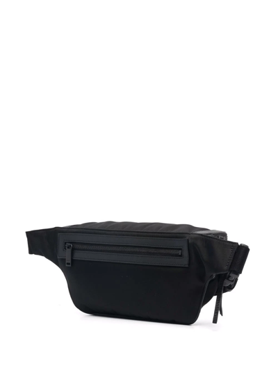 Saint Laurent Leather-trimmed Nylon Belt Bag In Black