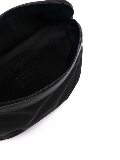 Saint Laurent Leather-trimmed Nylon Belt Bag In Black