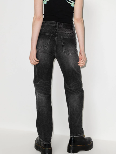Shop Ksubi Brooklyn Straight-leg Jeans In Black