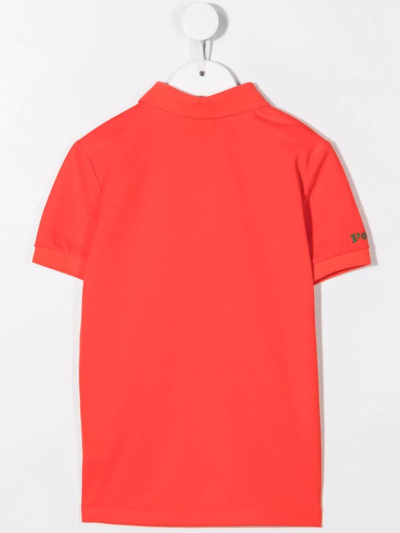 Shop Ralph Lauren Embroidered Logo Polo Shirt In Red