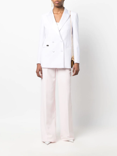 Shop Philipp Plein Box-fit Blazer In White