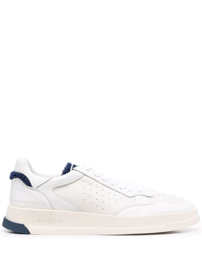 Shop Ghoud Perforated Panelled Sneakers In White